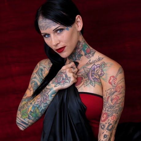  with Jesse James One of Michelle Bombshell McGee's many tattoos include 