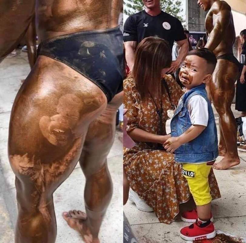 Bodybuilder mit Br%C3%A4unungscreme lustig%20(8) Frauenhumor: Lachflash mit weiblichem Twist Frau, Komische Begebenheiten des Lebens, Styling, Wissen zum lachen