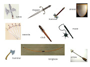 They used usual weaponslances, shields, swords, various maces or clubs .