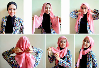 Model Hijab Segi Empat Untuk Lebaran Idul Fitri 2022