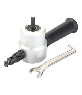 Double Headed Metal Nibbler fits any electric or power drill for cutting sheet metal hown - store