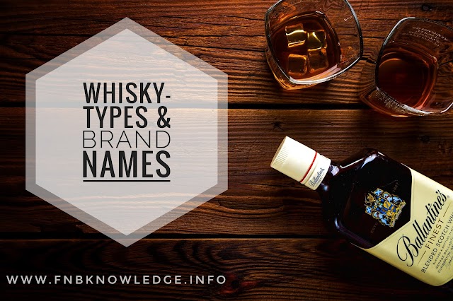 Whisky – types and brand names