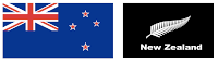 two flags of New Zealand