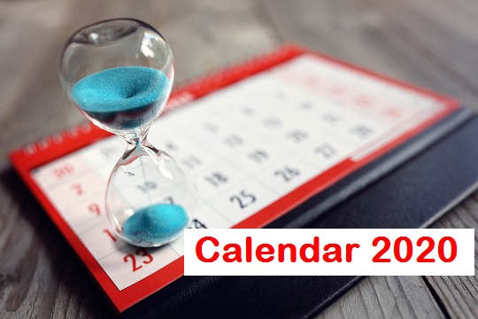 Online Calendar 2020