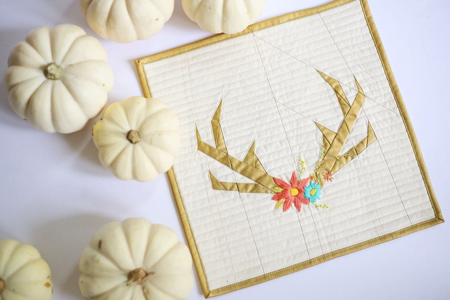 Antlers Quilt Block Free Pattern