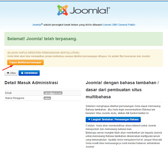 Cara membuat website dengan joomla