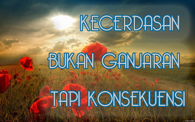  Kata kata  Indah  Kecerdasan bukan ganjaran Wallpaper Motivasi