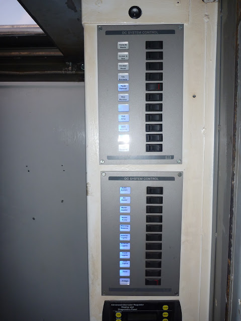 Victron ESP panels with the backlight wired in and the panel labels replaced