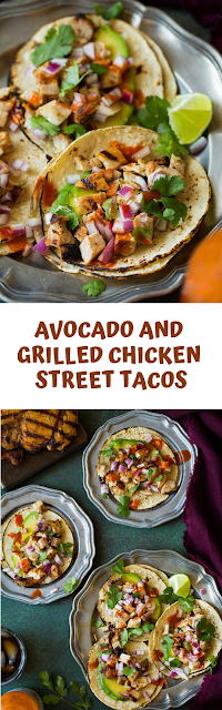 Avocado and Grilled Chicken Street Tacos