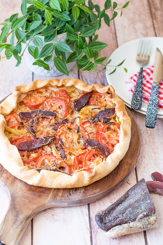 recette Tarte tomates oignon, magret de canard