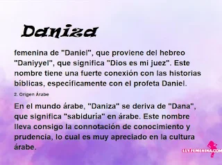 significado del nombre Daniza