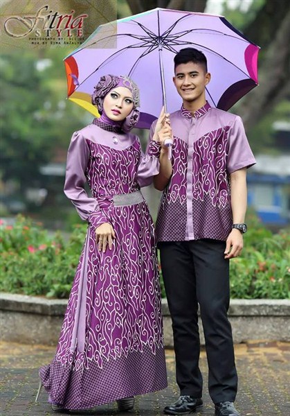 Trend model baju muslim batik sarimbit couple keluarga terbaru 2017/2018