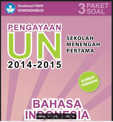 Buku Pengayaan UN Bahasa Indonesia SMP / MTs 3 Paket Soal Dilengkapi Kunci Jawaban dan Pembahasan - Guru Jumi