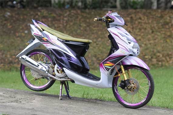  Modifikasi Yamaha Mio Soul Ceper Drag Airbrush Gaul Keren 