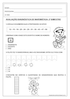 avaliação diagnostica 1 ano