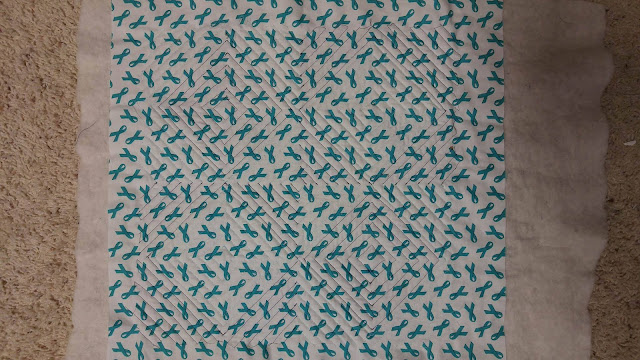 Teal mini swap quilt - aqua and navy mini log cabin quilt