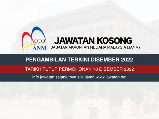 Jawatan Kosong JANM Sarawak Disember 2022