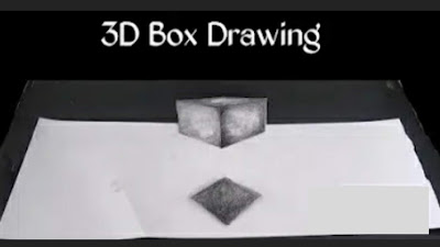 3D square drawing, how to draw 3D square on paper, how to draw a square with pencil, how to draw a square, how to draw 3D square  on paper, pencil drawing ,3D pencil drawing ,easy drawing for kids