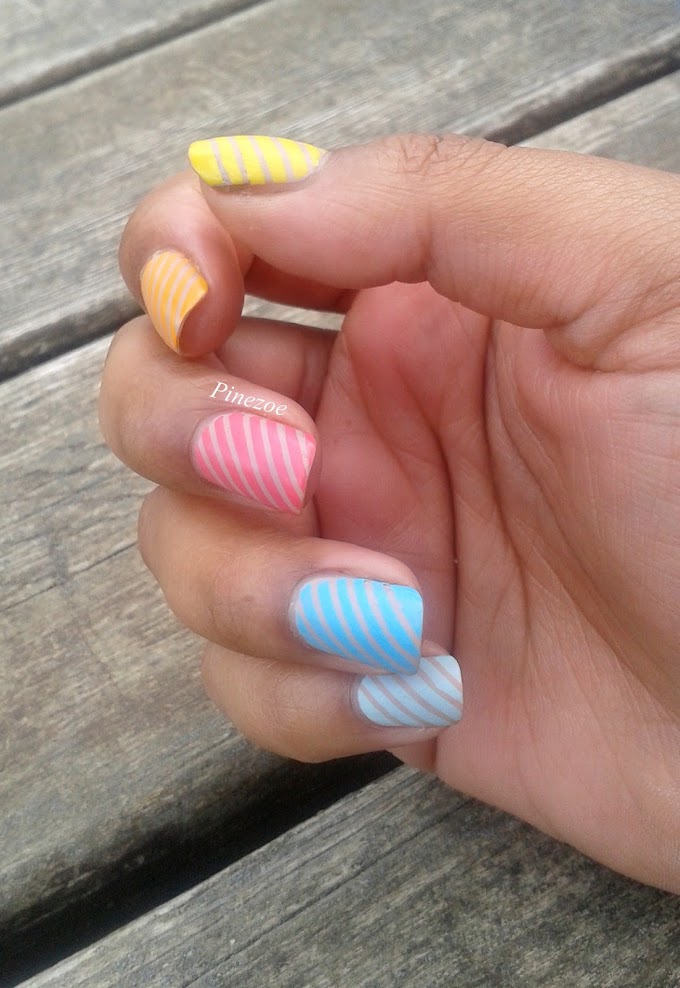 [Nail Art] Matte Rainbow Candy Nail