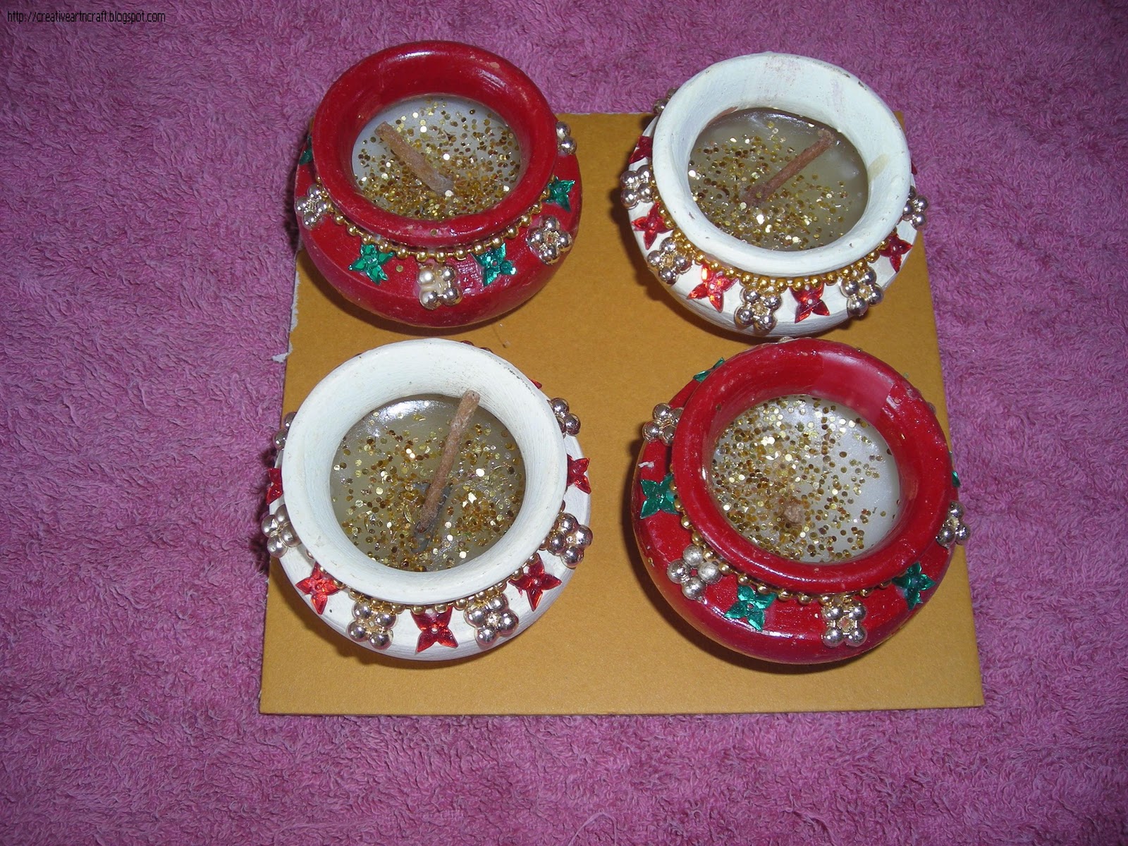 Anu's art and crafts: Diya Decoration