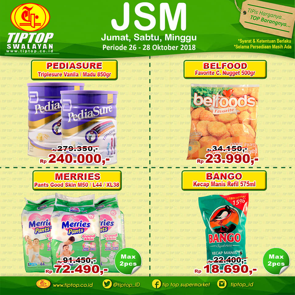 TipTop - Promo Katalog JSM Periode 26 - 28 Oktober 2018