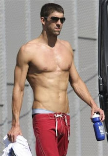 Michael Phelps after gym workout