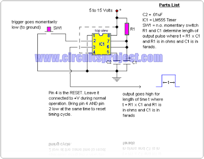 Elementary IC MonoStable Multivibrator Circuit Diagram