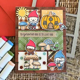 Sunny Studio Stamps: Home Sweet Gnome Autumn Themed Customer Card by Dana Kirby
