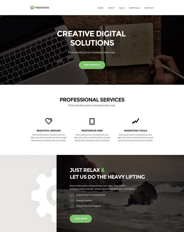 Treehouse - Website PSD Template