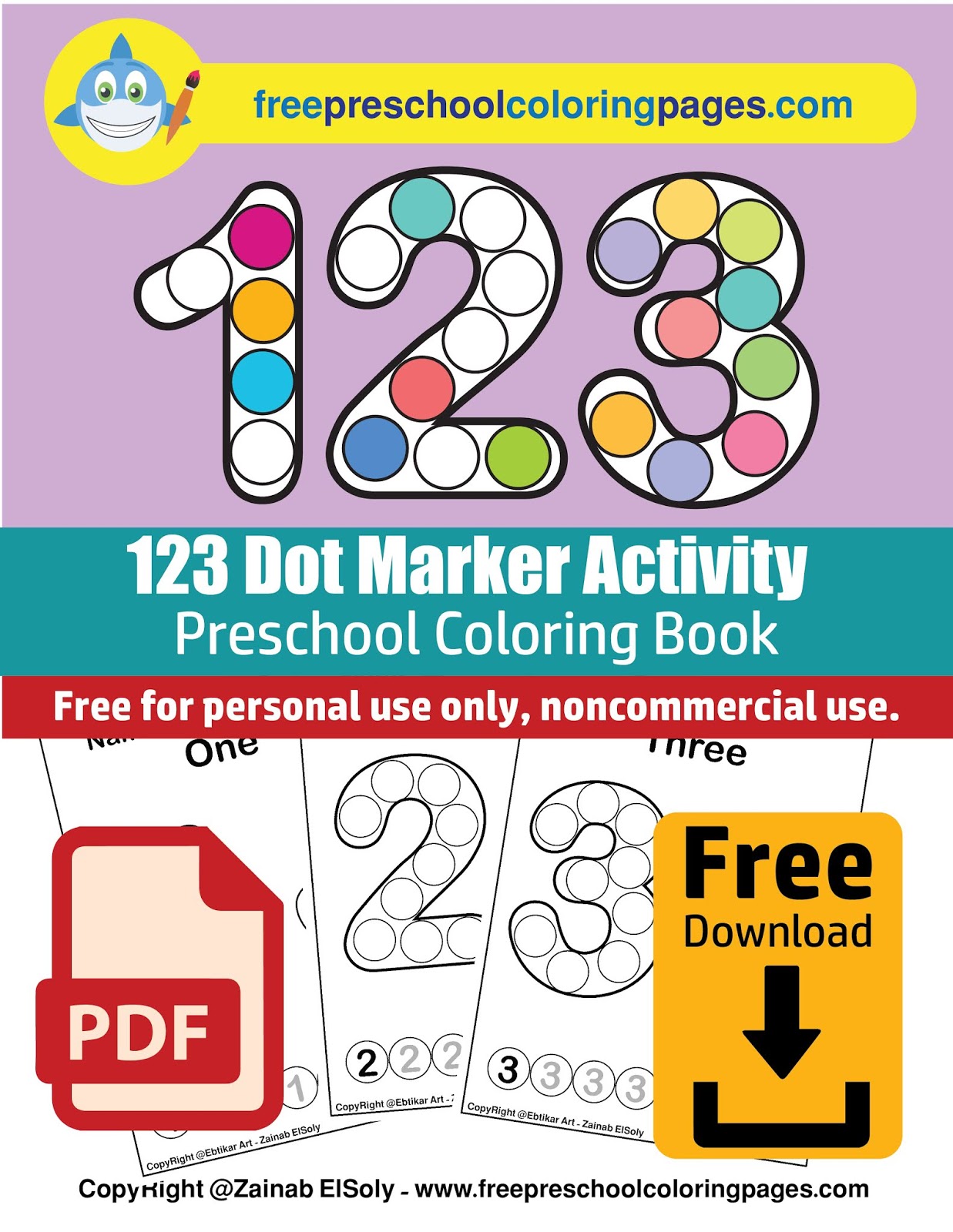 Download Numbers 123 Count Apples Dot Activity Free Preschool Coloring Sheets