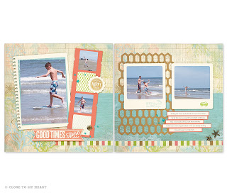 Seaside Beach Scrapbook Layout