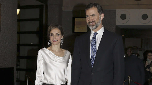 King Felipe of Spain and Queen Letizia of Spain attended the performance of the opera "The Public" at the Royal Theatre 