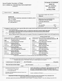 NTCC Officers and Directors for 2013 on file with Missouri Secretary Of State Page 1