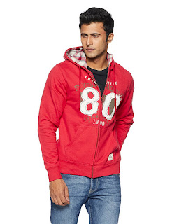 hoodie, black,, slim fit, zip, cotton, fabric, red, zipper, zip, jacket,