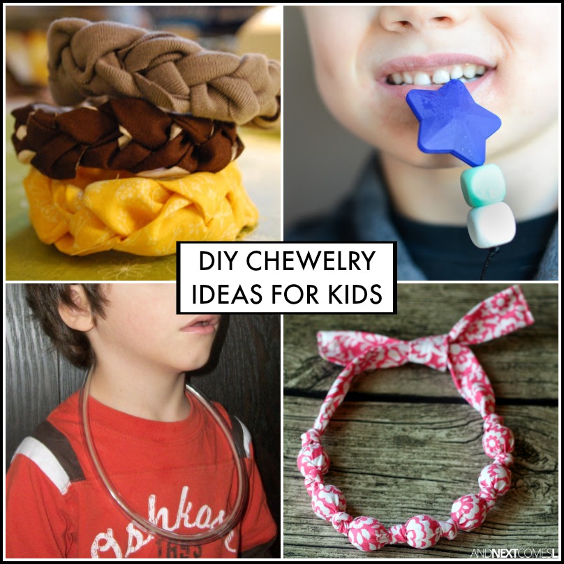 DIY chewelry necklaces for kids with autism sensory processing square