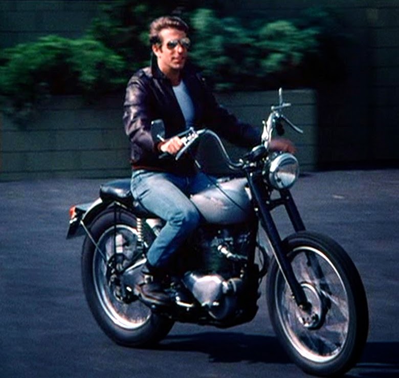 the motorcycles the Fonz had on Happy Days... started with a Harley
