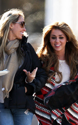 Miley Cyrus With her Mom in New Orlean