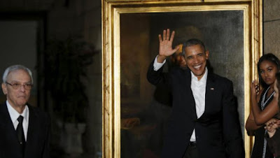 Obamas in museum Havana