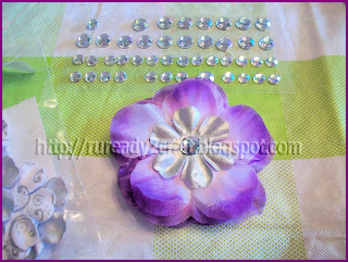 luau flower petals with embellishment for hair bow craft