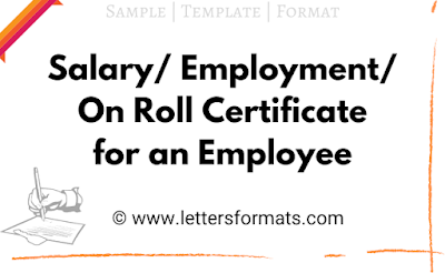 job certificate with salary