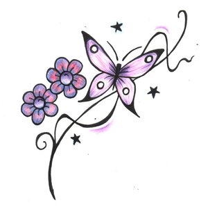 pretty butterfly tattoos designs