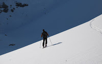 Guy and Ben skinning up the Sassière valley