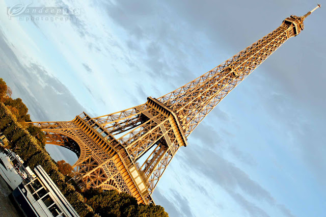 View of Paris tower from Seine River