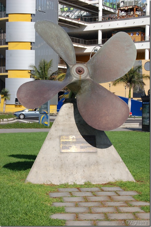 Esta hélice se encontraba en la entrada del Puerto de la Luz en Las Palmas