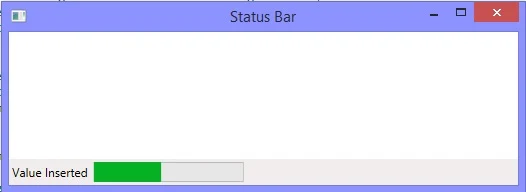 Status bar control with string and progress bar in WPF