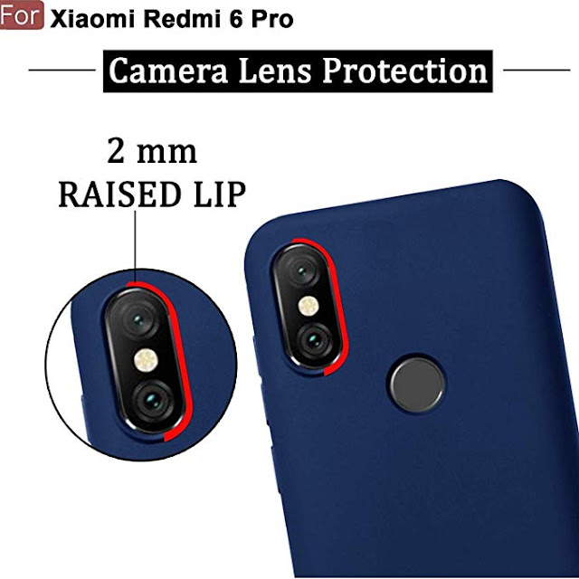 CEDO All Side Rubberised Matte Soft Silicon Flexible Back Case Cover for Xiaomi Redmi 6 Pro (Blue) 