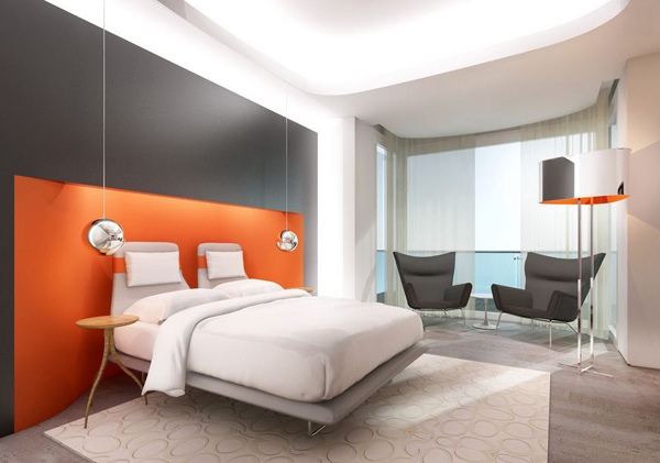 Inspirasi Desain Kamar Tidur Bertema Warna Orange 