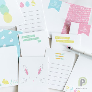 Spread the Easter spirit with these beautiful #HALLELUJAH Easter Printable Journaling Cards