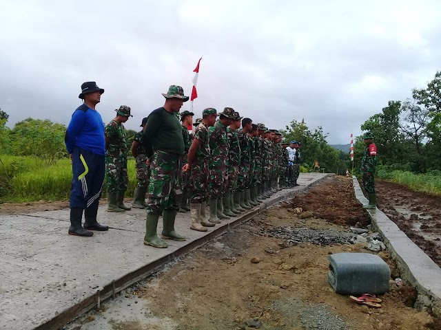 Tidak Kenal Hari Minggu, Satgas TMMD Kodim 0726/Sukoharjo Tetap Apel Pagi