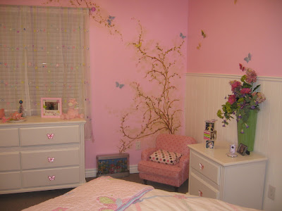 wall wallpaper - 3D Pink Butterflies on The Bedrooms Wall Wallpaper design